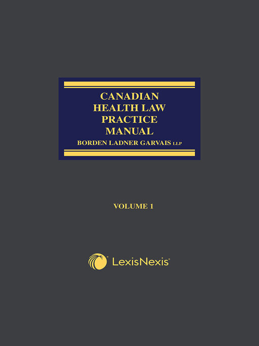 Title details for Canadian Health Law Practice Manual by John J. Morris - Wait list